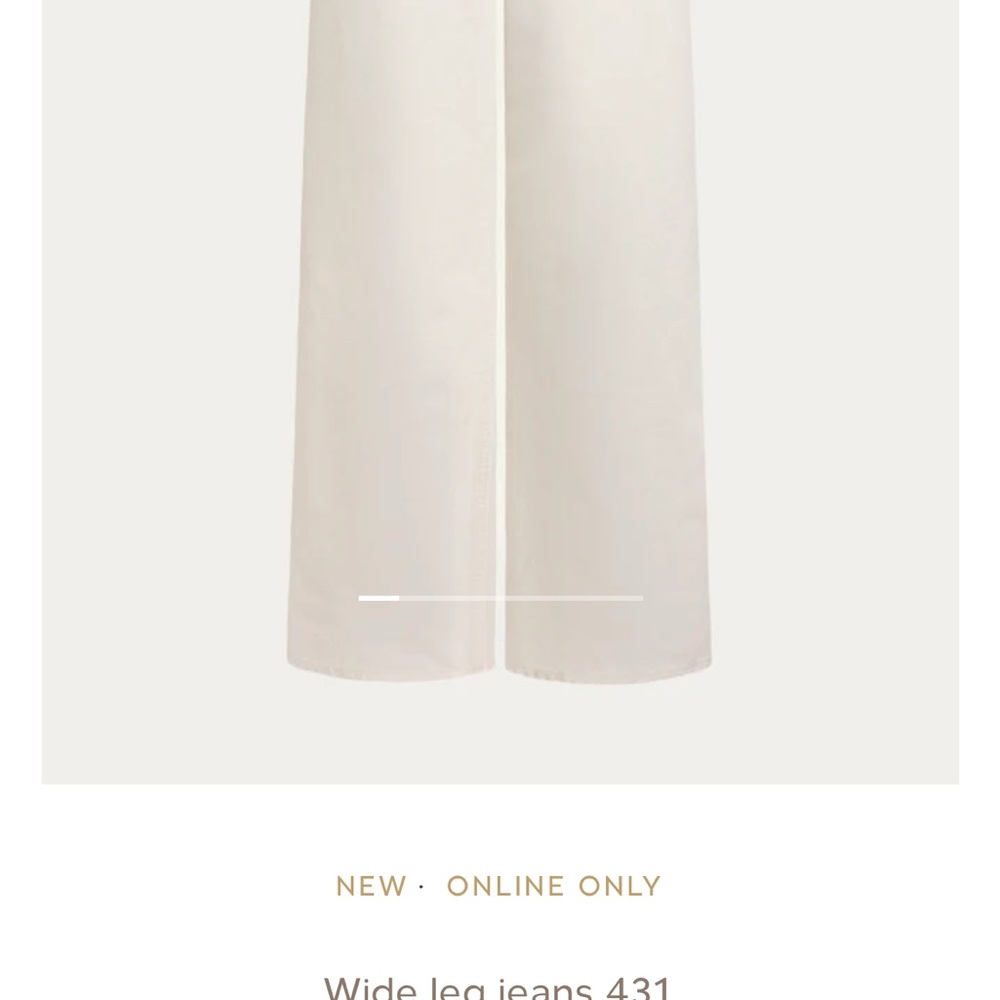 12 storeez Ivory Wide Leg Jeans